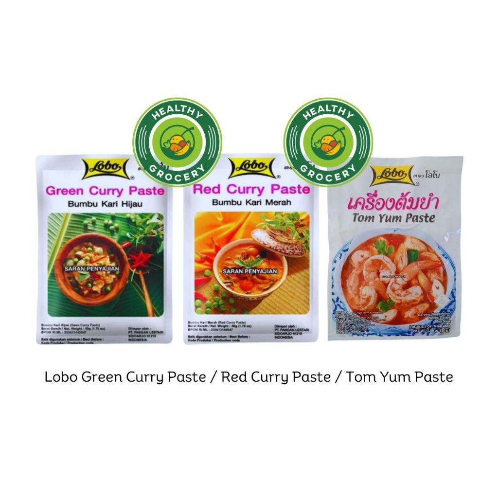 Jual LOBO Curry Paste Green Bumbu [50 g] Bumbu Kari Hijau / Tom Yum ...