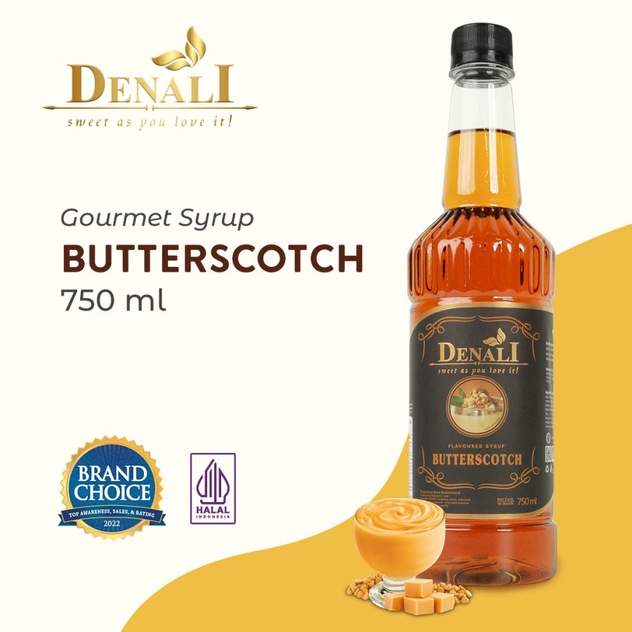Jual DENALI BUTTERSCOTCH SYRUP 750 ML - DENALI SIRUP | Shopee Indonesia