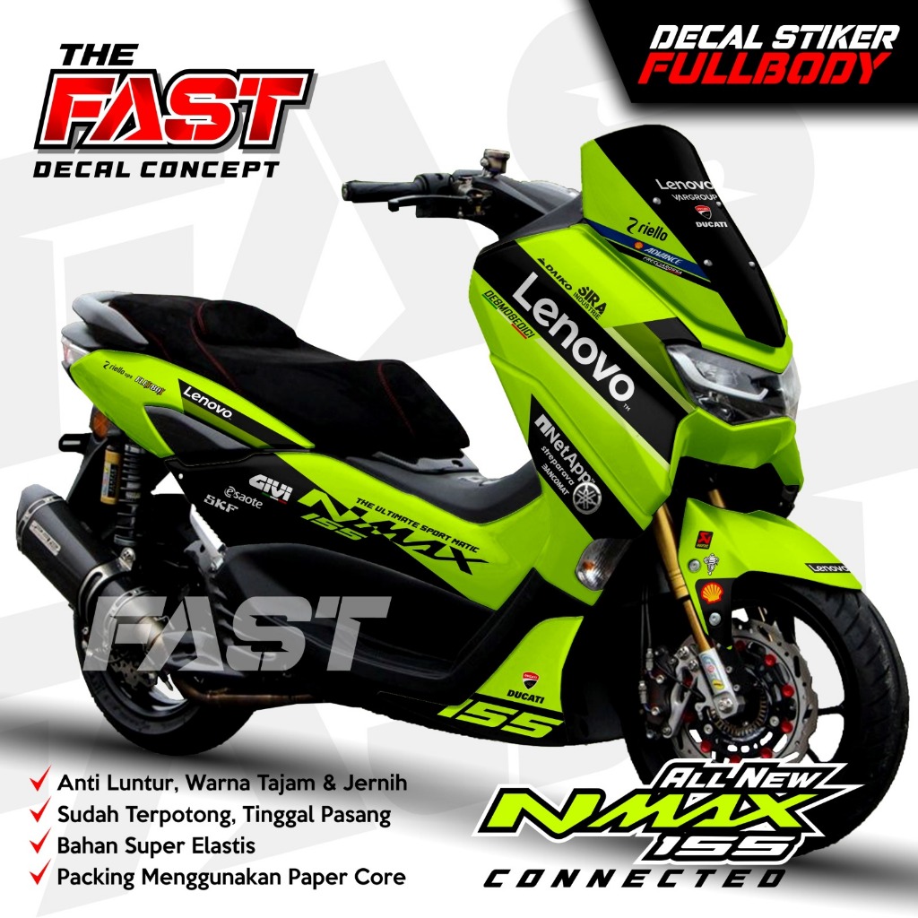 Jual Stiker New Nmax 155 Decal Full Body Motif Racing | Shopee Indonesia