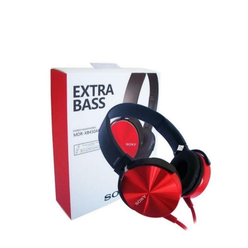 Jual SONY Headset Headphone MDR-XB450AP Extra Bass Support Mic dan ...