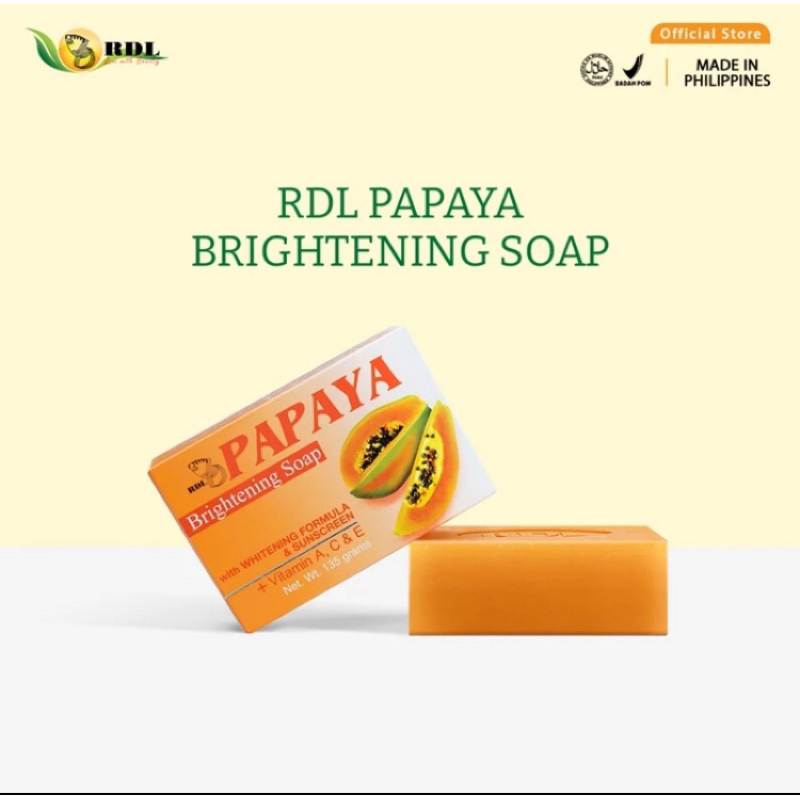 Jual RDL Papaya Brightening Soap 135gr Original Philipine | Shopee ...