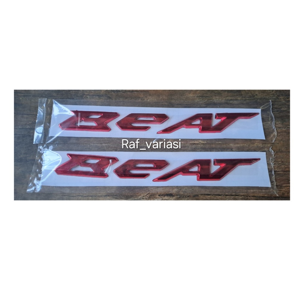 Jual Emblem honda beat chrome Emblem beat sepasang Logo timbul beat ...