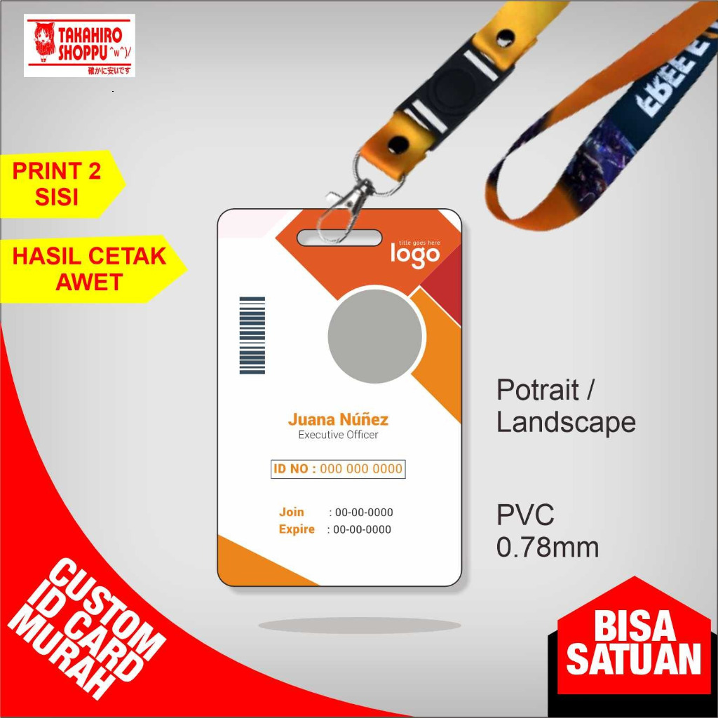 Jual CETAK ID CARD KARTU TANDA PENGENAL KANTOR SEKOLAH PERUSAHAAN ...