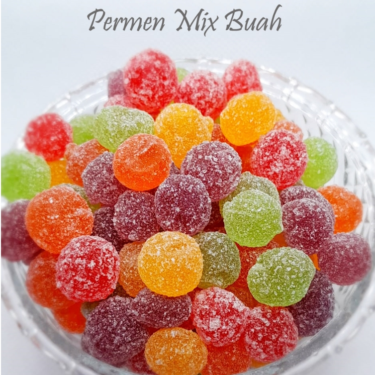 Jual Permen Rasa Buah Jeruk Stroberi Durian Sirsak Anggur Mix Manis ...