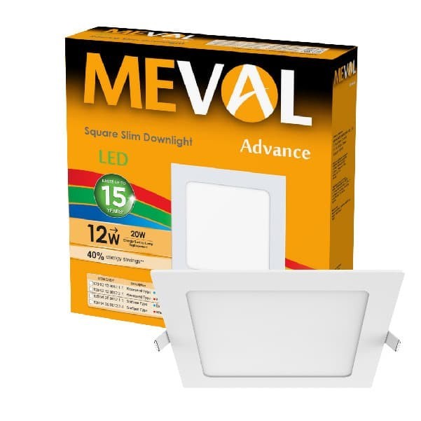 Jual Lampu Downlight LED Panel Kotak Inbow 12w MEVAL ADVANCE Putih ...