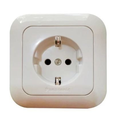 Jual Stop Kontak Single Receptacle Panasonic Wide Series WEJP1131-7 ...
