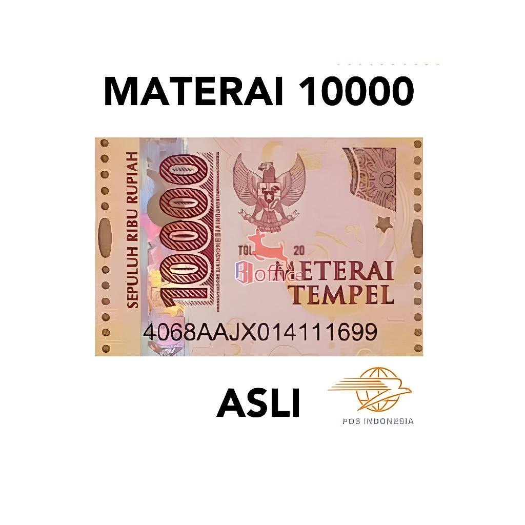 Jual Materai ORI 10000 / Meterai Asli Pos Indonesia 10K Per PCS ...