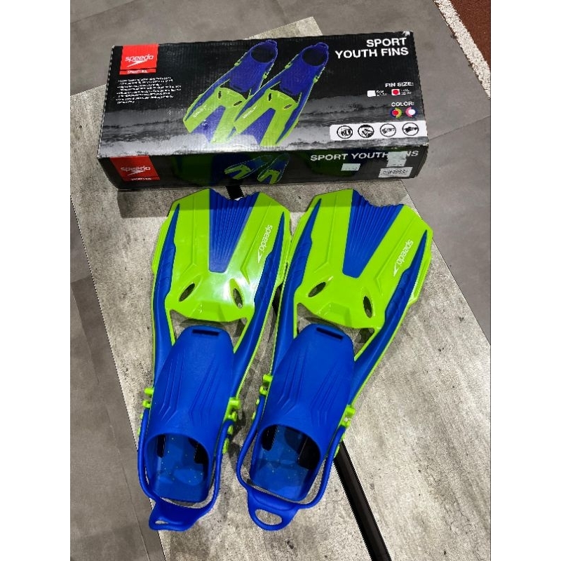 Jual SPEEDO SPORT YOUTH FINS / sepatu Renang katak anak junior size 27