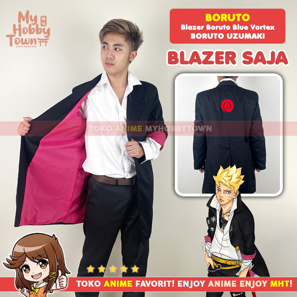 Jual Blazer Jaket Cosplay Anime Boruto Uzumaki Two Blue Vortex Kostum  Cosplay | Shopee Indonesia