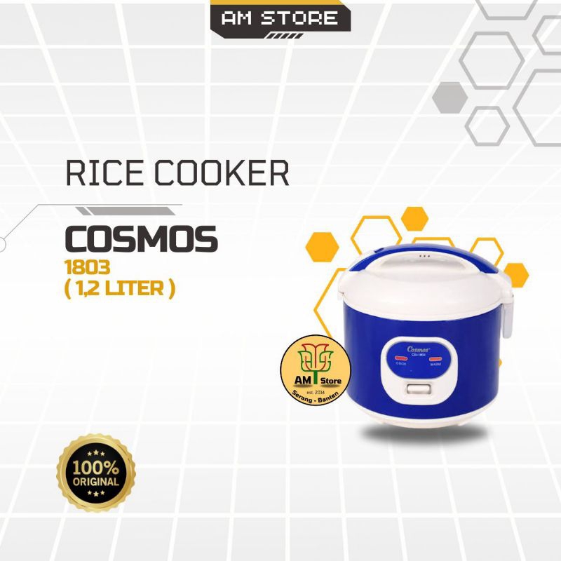 Jual Magic Com Cosmos/ Rice Cooker Cosmos 1803 (1,2 Liter) | Shopee ...