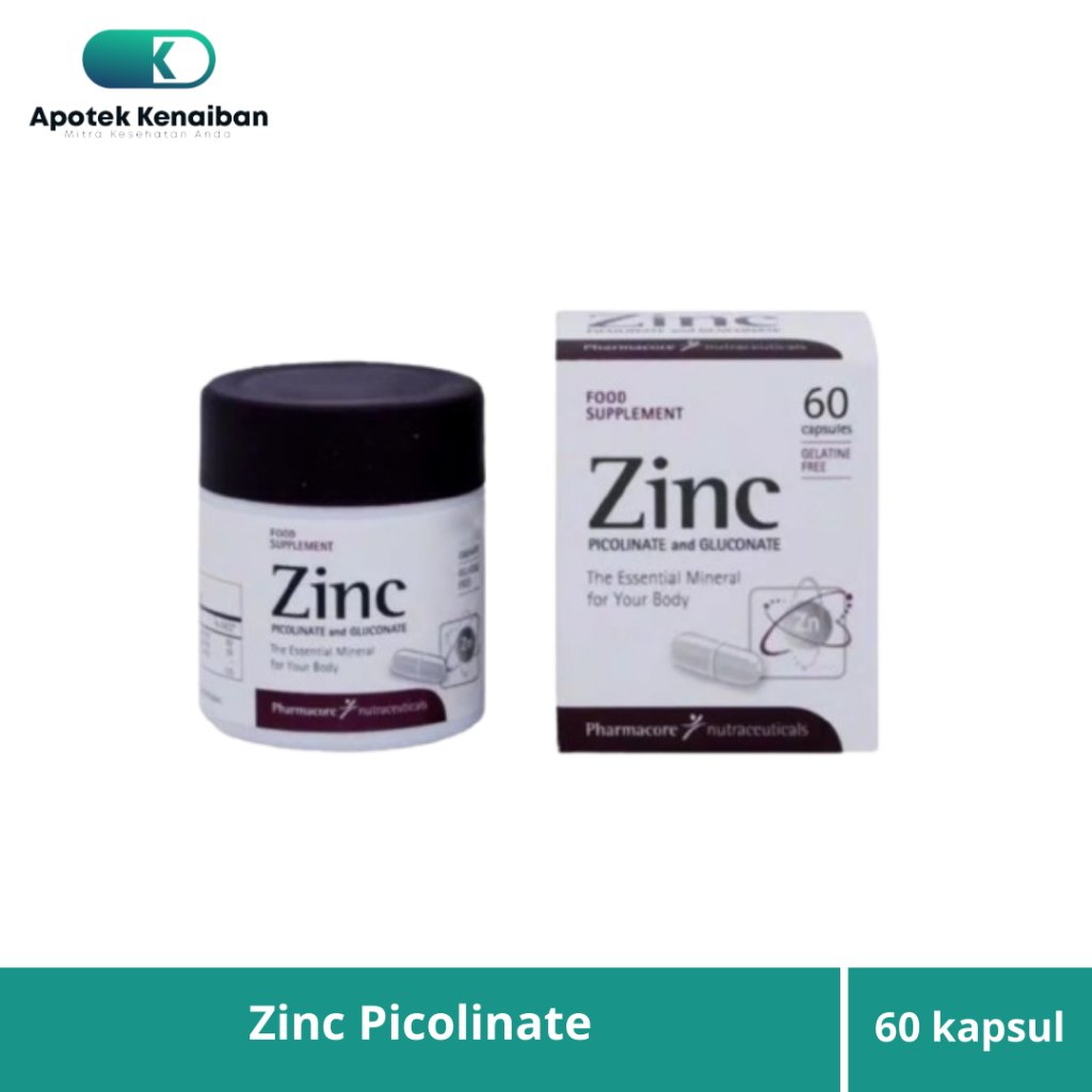 Jual ZINC PICOLINATE ISI 60 KAPSUL / SUPLEMEN KESEHATAN KULIT DAN