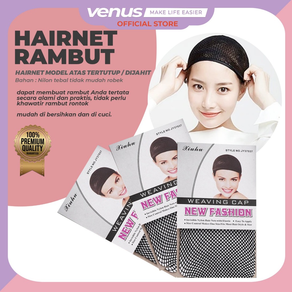 Jual VENUSJKT Jaring Rambut / Hair Net Jaring Wig Weaving Cap Rambut