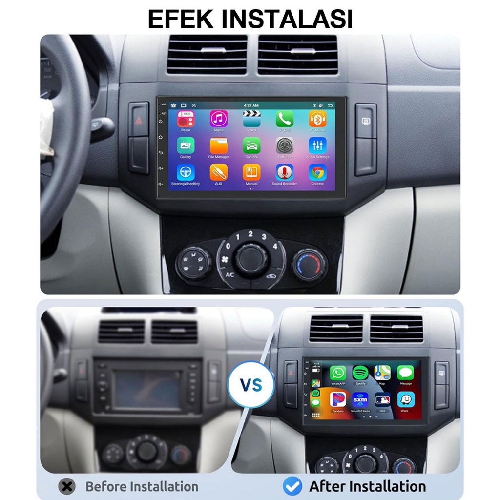 Acroder Head Unit Android 7/9/10 Inch 4G+32G WiFi GPS Android 13 Mirrorlink Cooling system Layar sentuh IPS