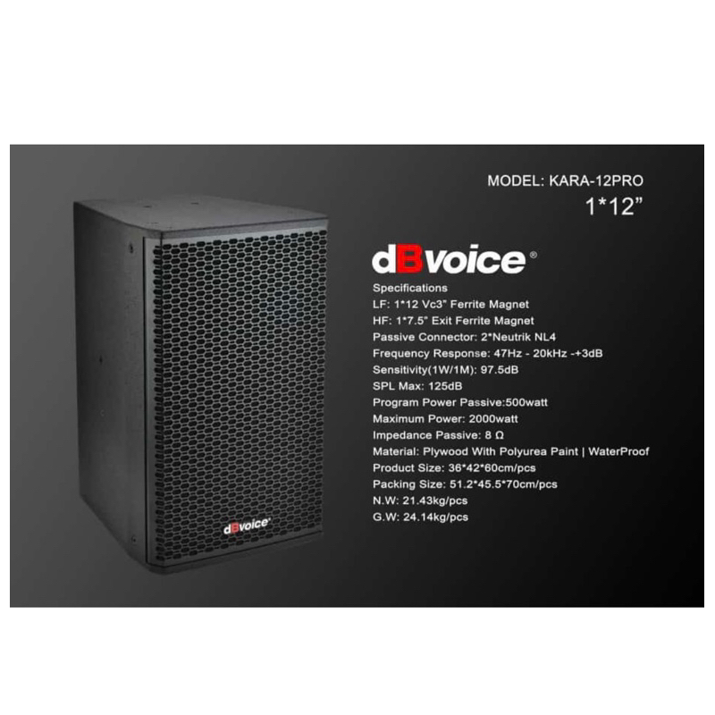Speaker Pasif dB Voice KARA 12 PRO Original 12 inch dBvoice KARA 12PRO  Passive