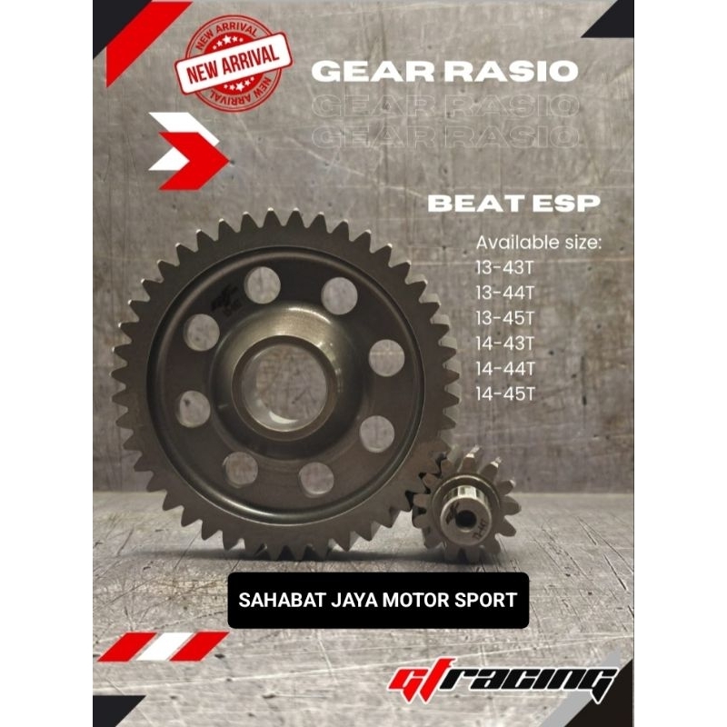 Jual Gigi Rasio GF RACING Beat Fi ESP 13-43 13-44 13-45 14-43 14-44 14 ...