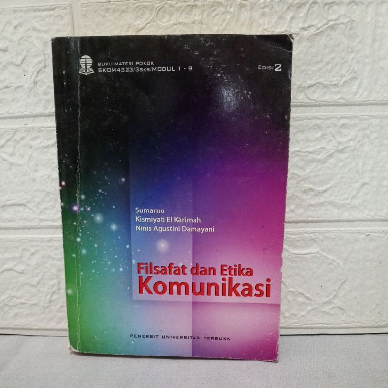 Jual Buku UT 2018 - Filsafat Dan Etika Komunikasi | Shopee Indonesia