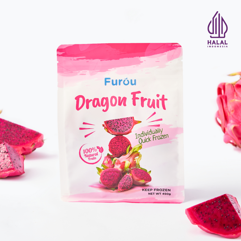 Jual FUROU Frozen Dragon Fruit (IQF) | Buah Naga Beku | 450 gram ...