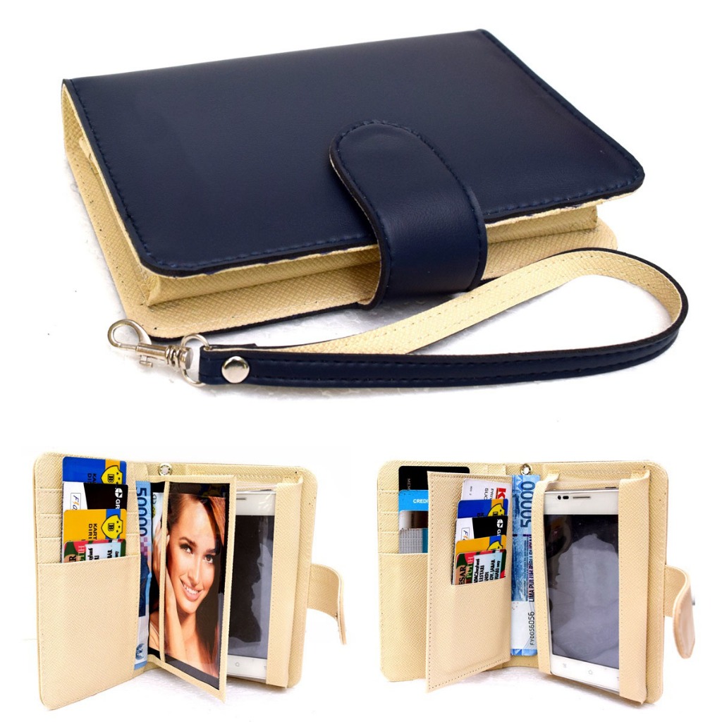 Jual Dompet Mini Tosca Pocket Hp Zacklyn Suede Navy | Shopee Indonesia
