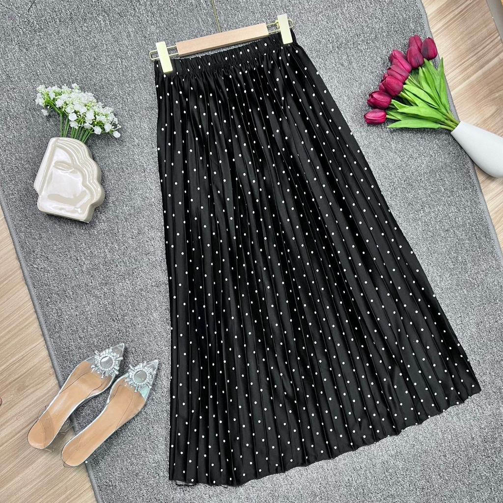 Jual Rok Plisket Premium Motif Polkadot Rok Plisket Totol Terbaru Shopee Indonesia 6282