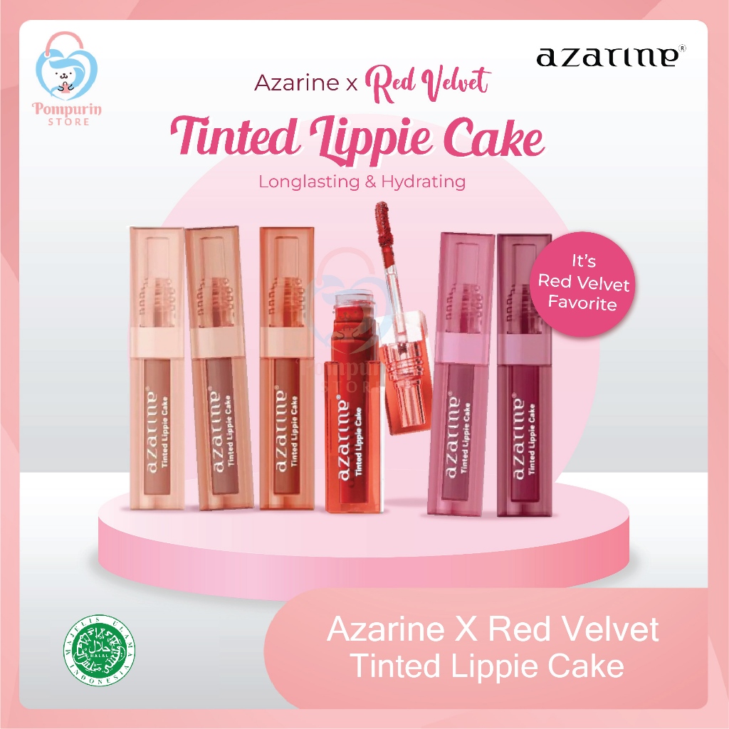 Jual AZARINE X Red Velvet Tinted Lippie Cake Liptint Tahan Lama ...