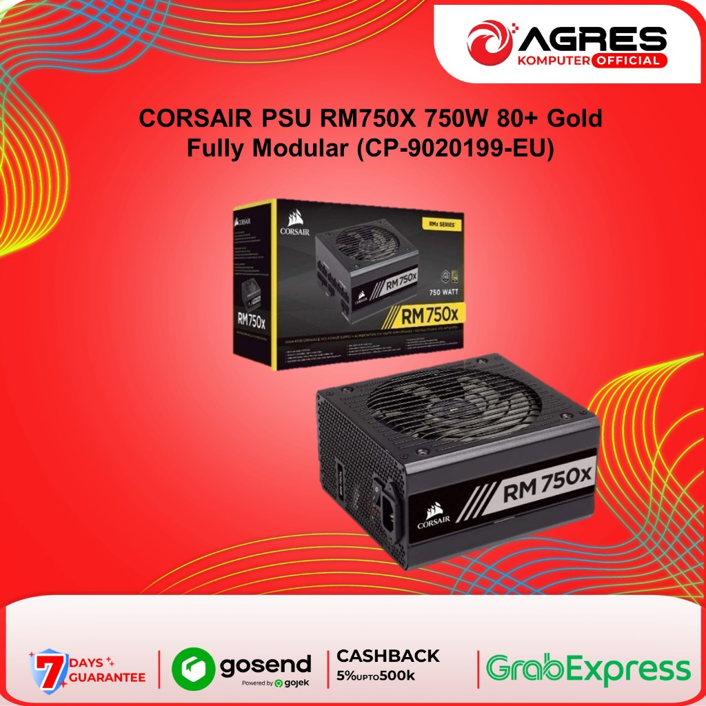 Jual CORSAIR PSU RM750X 750W 80+ Gold Fully Modular (CP-9020199-EU ...