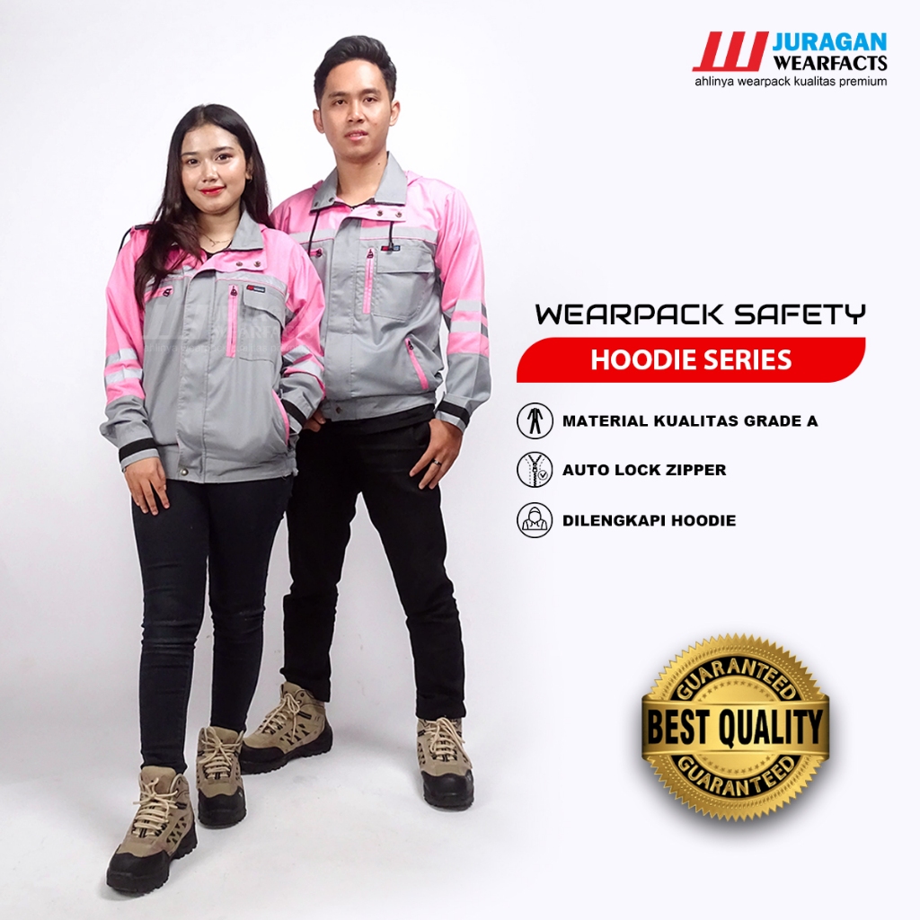 Jual Juragan Wearfacts Wearpack Jaket Waterproof Warna Pink Kombinasi