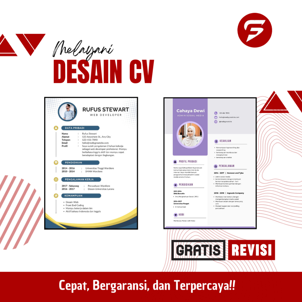 Jual JASA DESAIN CV Untuk Segala Keperluan | Shopee Indonesia