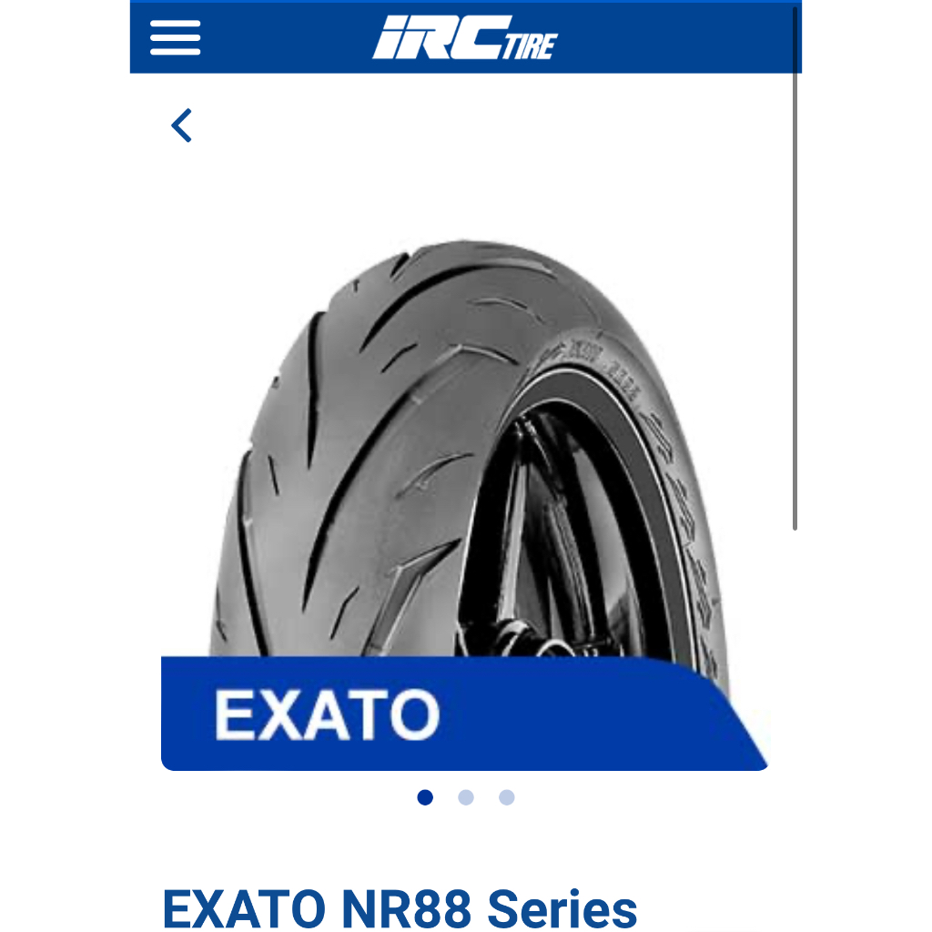 Jual ban tubeless UPSIZE untuk DEPAN NMAX MERK IRC EXATO tubeless 120/ ...