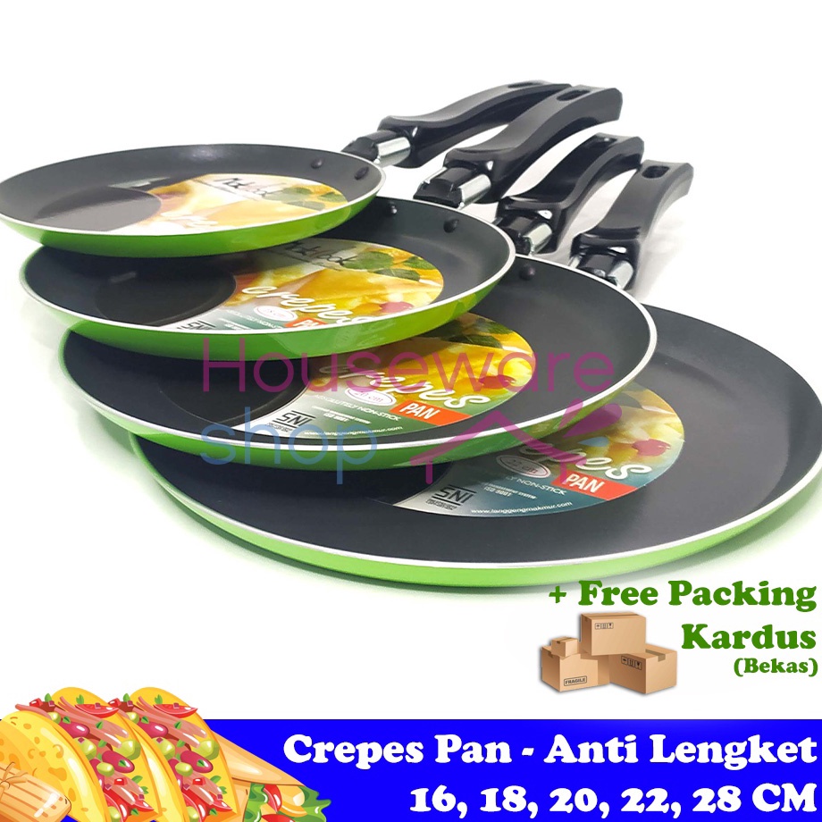 Jual Sale plus Crepes Pan Wajan Teflon Risol Datar Crepes Maker 16CM ...