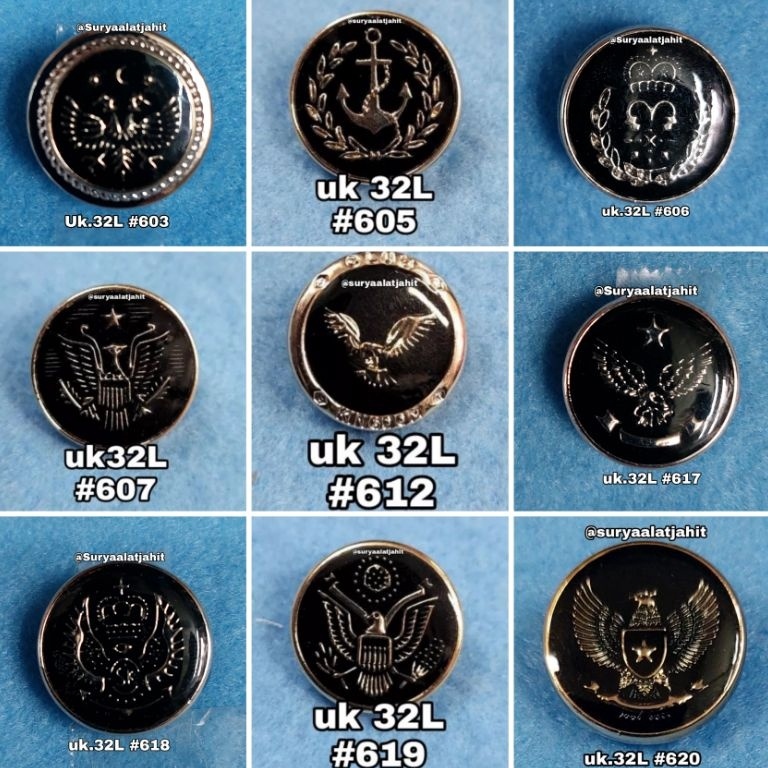Jual ART H59O kancing jasco Mas UV 32L 21mm 1gros144pcs rp3651gros ...