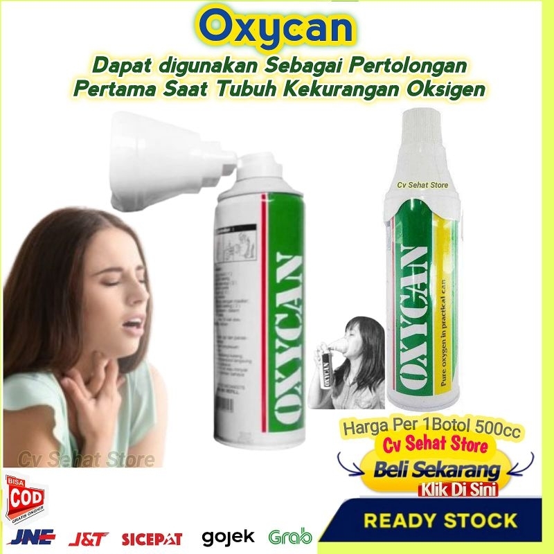 Jual OXYCAN 500 CC OKSIGEN PORTABEL 1 CAN ASLI ORIGINAL Alat Bantu ...