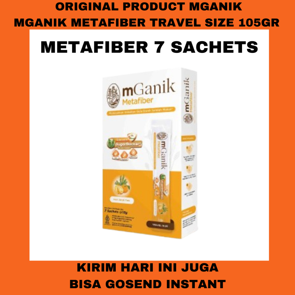 Jual mGanik Metafiber Travel Size isi 7 Sachets 1 Box - Rasa Jeruk Yuzu ...
