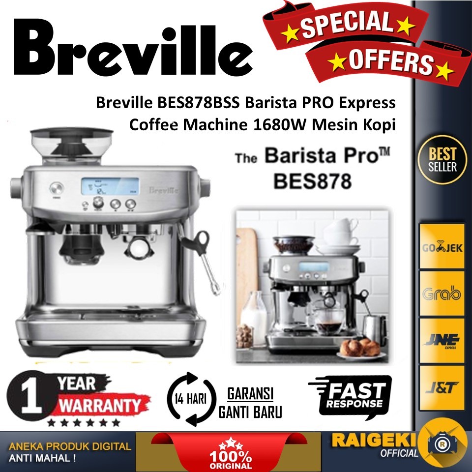 Jual Breville Coffee Machine Espresso The Barista Pro BES878 BES878BSS ...