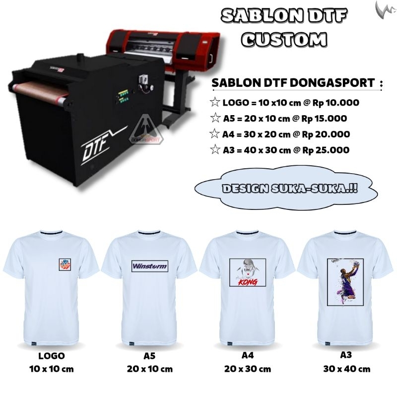 Jual SB Sablon DTF Full Color Disign Bebas Jada Sablon Belum Termasuk ...