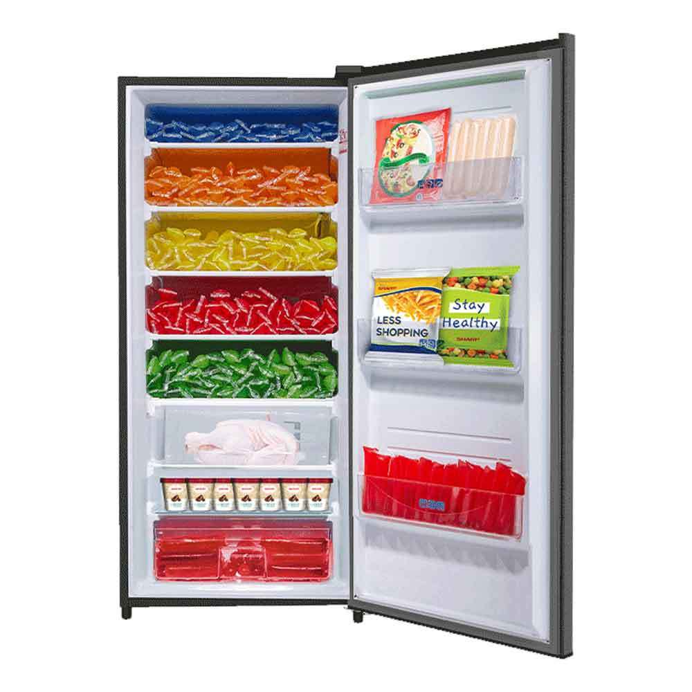Jual Sharp FJM186AHS Freezer Standing Upright Freezer 6 Rak 158Liter ...