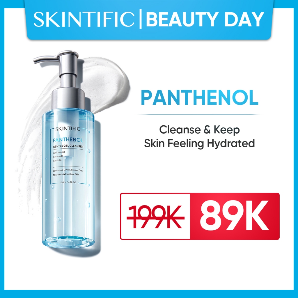 Jual SKINTIFIC Panthenol Gel Cleanser 120ml Wash Facial Facial Foam Cleanser Sabun Wajah Gel Oil
