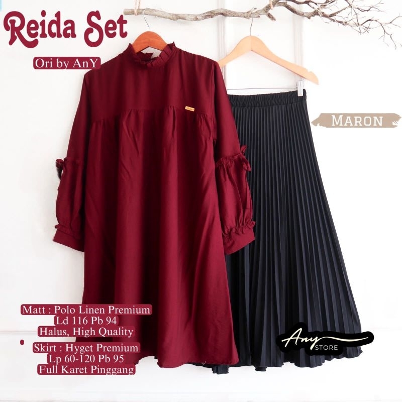 Jual [NEW] SETELAN TUNIK ROK PLISKET POLO LINEN CRINKLE / LYCA GINOY ...