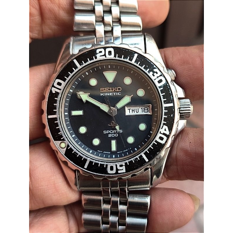 Jual SEIKO Kinetic SPORTS 200 Diver Original 5M43-OA40 Shopee