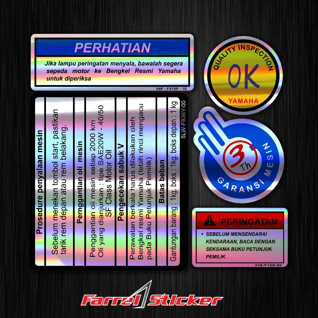 Jual STIKER WARNING YAMAHA MIO SPORTY STIKER PROSEDUR MIO SOUL XRIDE ...