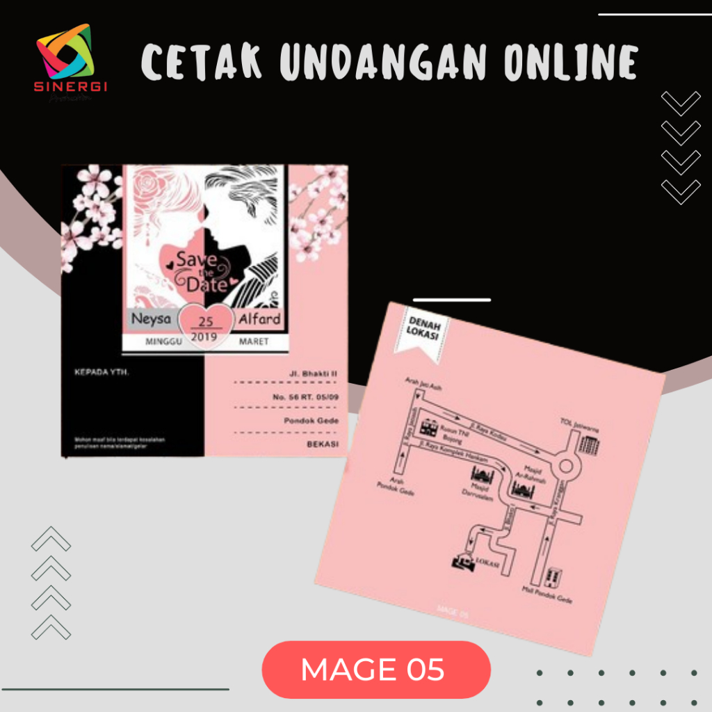 Jual MAGE 05 UNDANGAN PERNIKAHAN I BLANGKO I UNDANGAN JADI I UNDANGAN