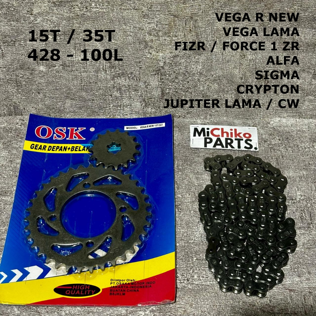 Jual [PROMO] Gear Gir Set Rantai Rante Vega R New Lama Crypton Fizr ...