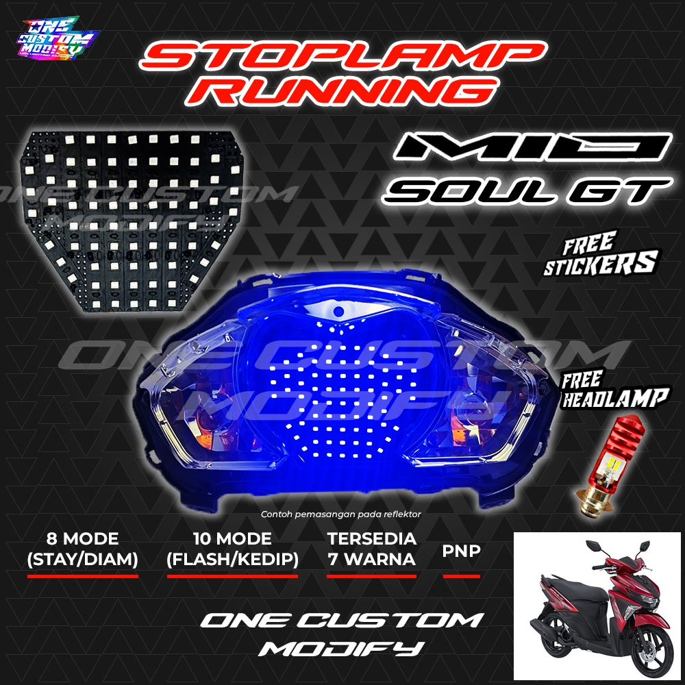 Jual Stoplamp Running Mio Soul Gt Lampu Led Rem Belakang Tailight Motor Variasi One Custom