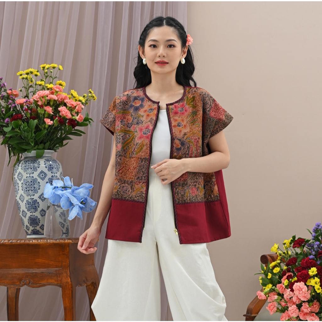 Jual NONA RARA - Dhira Encim T2869, Baju kerja blouse batik wanita ...