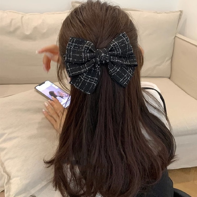 Jual Jepit Rambut Pita Bahan Wol Model Korea Jepitan Rambut Otomatis ...