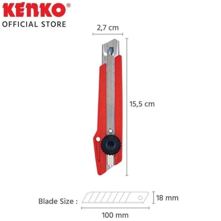 Jual Super Special CUTTER KENKO L 5 CUTTER KENKO MERAH PISAU BESAR ...