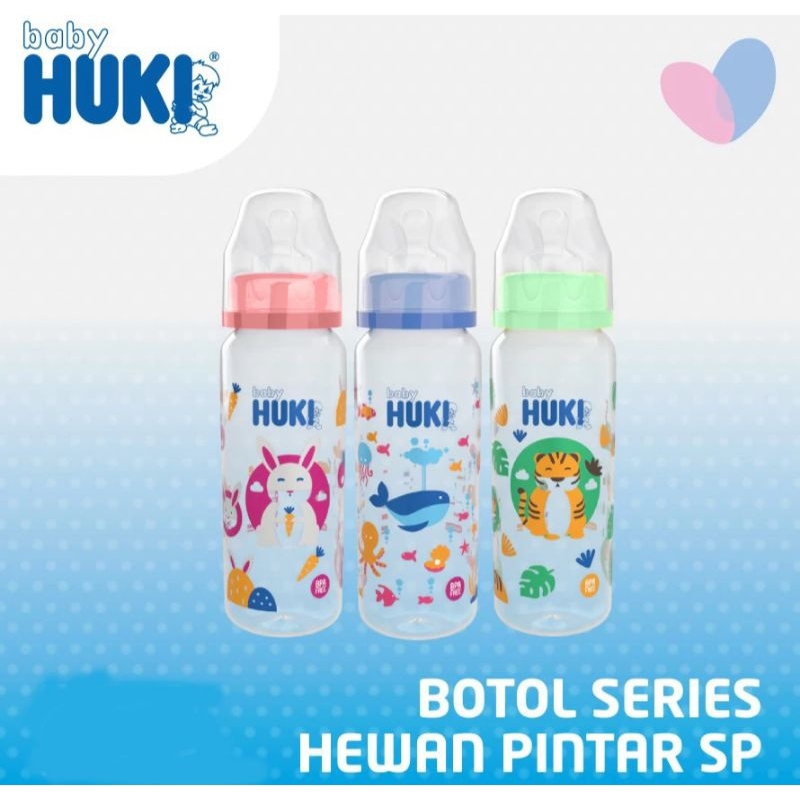 Jual Huki baby Botol Susu 240ml / Botol Susu Huki Nipple Gepeng ...