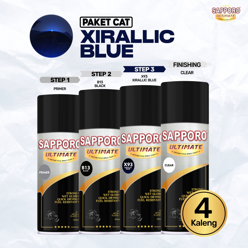 Jual Paket Cat X Xirallic Blue Sapporo Ultimate Cat Spray Semprot