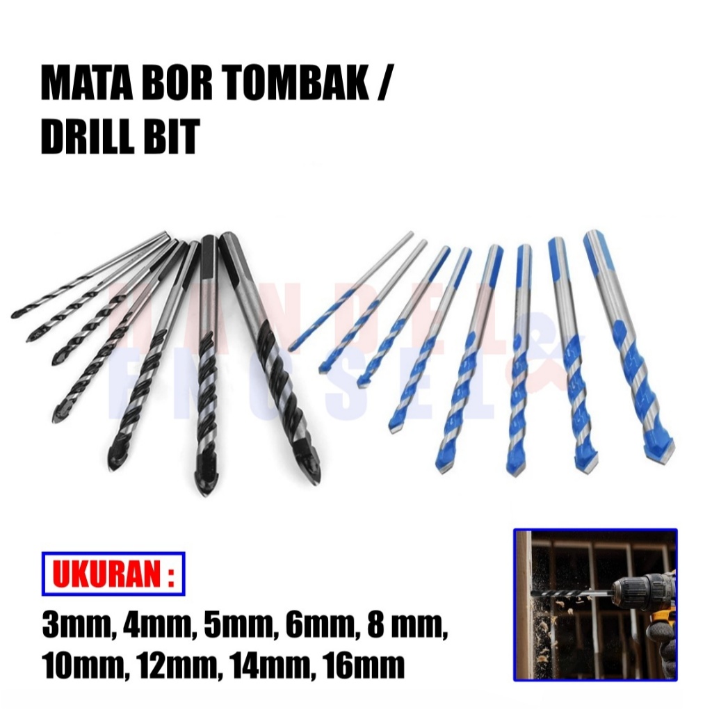 Jual Mata Bor Tombak Kaca Keramik Granit Porselin Kaca Segitiga Tile Drill Bits Mm