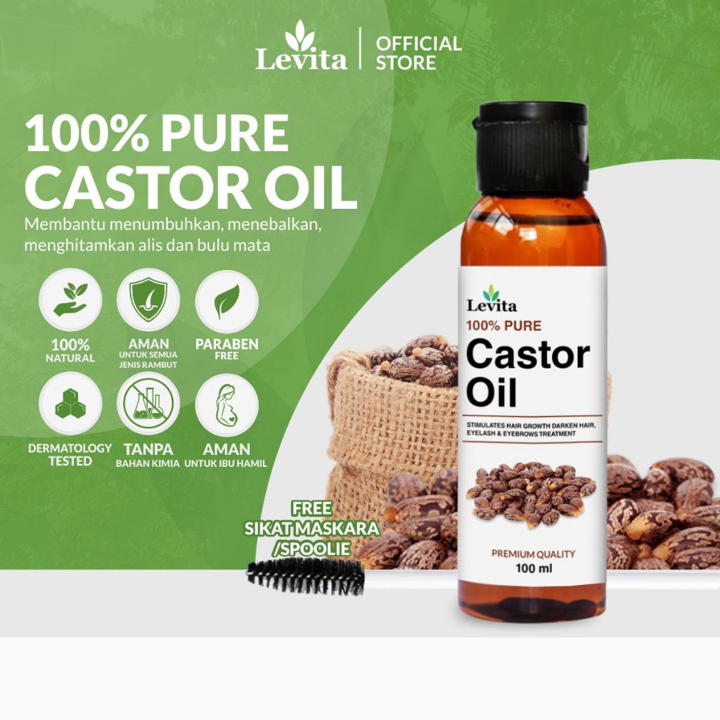 Jual Levita Castor Oil Pure - Minyak Jarak Murni Original 100% | Shopee ...