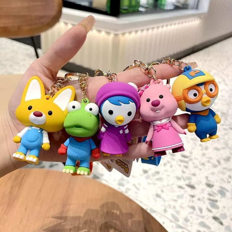 Jual KODE U49P Gantungan Kunci Kartun Pororo Boneka Gantungan Kunci ...